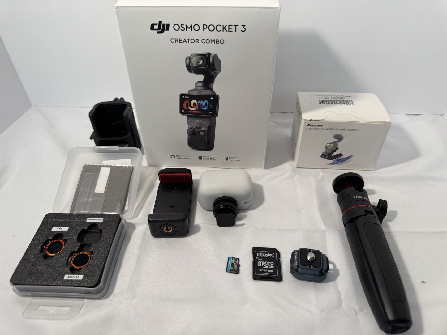 DJI Osmo Pocket 3 Creator Combo–Hardly Used, Original Box + Accessories