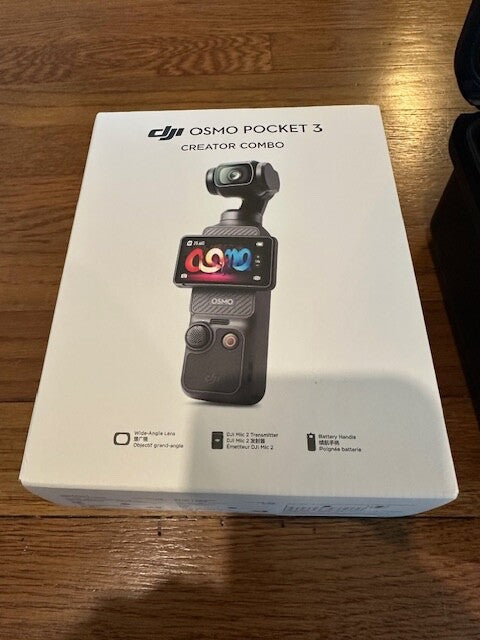 DJI Osmo Pocket 3 Creator Combo Stabilizer and 4K Handheld Camera w/ case