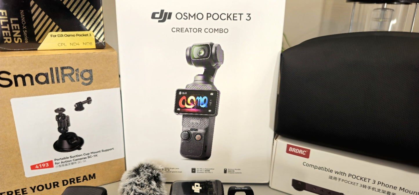 DJI Osmo Pocket 3 Creator Combo + Extra Accessories | 4K Gimbal Camera Vlog  Kit